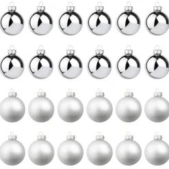 Boules De Noël En Verre é 6 Cm Ø - 24 Pièces-DecoWoerner Sale