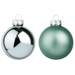 Boules De Noël En Verre Argenté 6 Cm Ø - 24 Pièces-DecoWoerner Outlet