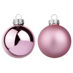 Boules De Noël En Verre Poudrées 6 Cm Ø - 24 Pièces-DecoWoerner Hot