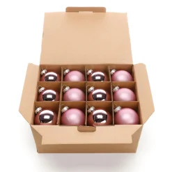 Boules De Noël En Verre Poudrées 6 Cm Ø - 24 Pièces-DecoWoerner Hot