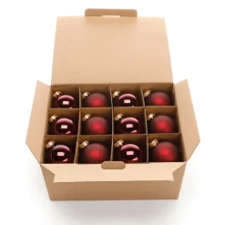 Boules De Noël En Verre Foncé 6 Cm Ø - 24 Pièces-DecoWoerner Online