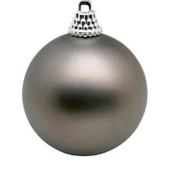 Boules De Noël Acier Mat, 8cm - 12pièces-DecoWoerner