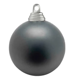 Boules De Noël Anthracite, Mates, En Plastique Difficilement Inflammable, 6 Cm Ø - 24 Pièces-DecoWoerner Best