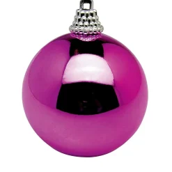 Boules De Noël s Brillantes En Plastique, 6 Cm Ø - 24 Pièces-DecoWoerner Sale
