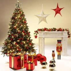 Boules De Noël s Et Brillantes En Plastique Ignifugé 6 Cm Ø - 24 Pièces-DecoWoerner Outlet