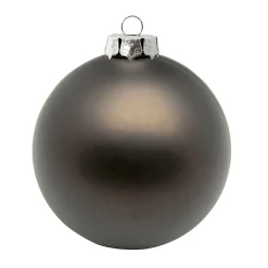 Boules De Noël Sans Soudure En Plastique, Brun Mat Ø 8 Cm-DecoWoerner Outlet
