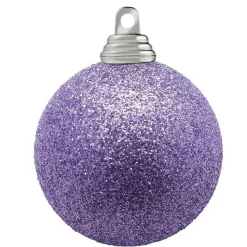 Boules De Noël Scintillantes En Plastique Lavande, 6 Cm Ø - 6 Pièces-DecoWoerner Online