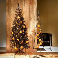 Boules De Noël Scintillantes En Cuivre En Plastique, 6 Cm Ø - 6 Pièces-DecoWoerner Clearance