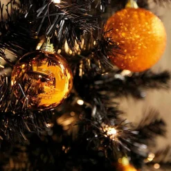 Boules De Noël Scintillantes En Cuivre En Plastique, 6 Cm Ø - 6 Pièces-DecoWoerner Clearance