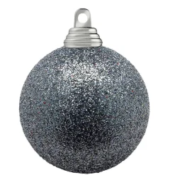 Boules De Noël Scintillantes Anthracite En Plastique, 10 Cm Ø - 6 Pièces-DecoWoerner