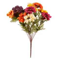 Bouquet De Fleurs Artificielles Zinnias, Haut. 37 Cm-DecoWoerner Discount