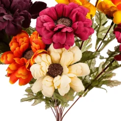 Bouquet De Fleurs Artificielles Zinnias, Haut. 37 Cm-DecoWoerner Discount