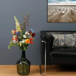 Bouquet Mixte De Fleurs Artificielles Orange Bleu Blanc 104 Cm-DecoWoerner Discount