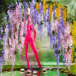 Branche Artificielle Wisteria Laburnum, 140 Cm,-DecoWoerner Online