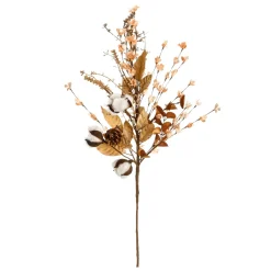 Branche D'automne Avec Coton 80 Cm Brun-DecoWoerner Clearance