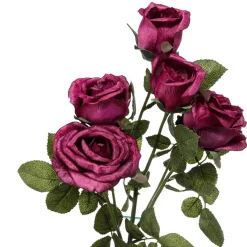Branche De Rose Artificielle, 73 Cm, Violet Foncé-DecoWoerner Hot