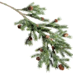Branche De Sapin Artificielle Avec Pommes De Pin 65 Cm-DecoWoerner Discount