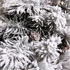 Branche De Sapin Enneigée Avec Pommes De Pin-DecoWoerner Discount