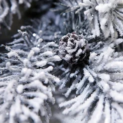 Branche De Sapin Enneigée Avec Pommes De Pin-DecoWoerner Discount