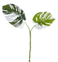Branche Feuillue Artificielle De Monstera Deliciosa Albo Variegata 85 Cm-DecoWoerner Discount