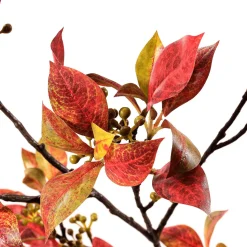 Branche Feuillue Automnale Avec Baies 114 Cm Brun-DecoWoerner Best