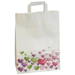 Cabas En Papier Avec Cœurs Colorés 35 X 26 X 12 Cm-DecoWoerner Discount