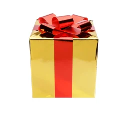 Cadeau De Noël 30 Cm Avec Ruban Rouge-DecoWoerner New