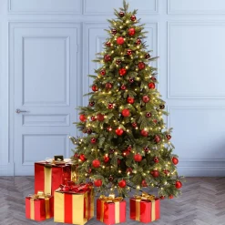 Cadeau De Noël 30 Cm Avec Ruban Rouge-DecoWoerner New