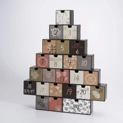 Calendrier De L'Avent Arbre 6 X 37 X 44 Cm Bois Et Papier-DecoWoerner