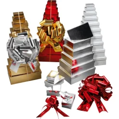Cartons Cadeaux Boîtes Cadeaux , 10 Pièces 6,5 X 3,5 X 8,5 à 22 X 9,5 X 31 Cm (l X H X L)-DecoWoerner Hot