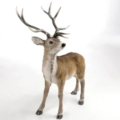 Cerf Animal Décoratif Avec Bois 83 X 40 X 90 Cm (L X L X H)-DecoWoerner Online