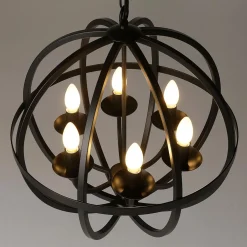 Chandelier Boule En Métal-DecoWoerner Online