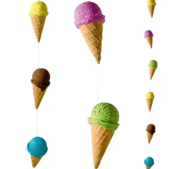 Chaîne Déco Cornet De Glace Aliment Factice 220 Cm-DecoWoerner Clearance