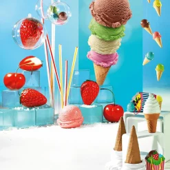Chaîne Déco Cornet De Glace Aliment Factice 220 Cm-DecoWoerner Clearance
