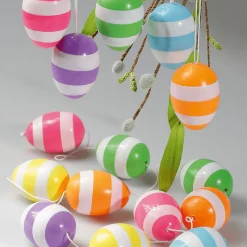 Chaîne D’œufs De Pâques Déco à Rayures 160 Cm-DecoWoerner