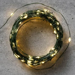 Chaîne Lumineuse à Fil à LED Sur Pile Pour L'ext., 100 LED, 10 M-DecoWoerner Best