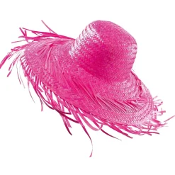 Chapeau De Paille Déco, Pink-DecoWoerner Best