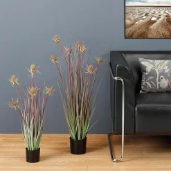 Chardon Artificiel Avec 5 Fleurs 69 Cm De Haut 17 Cm De Ø-DecoWoerner Sale