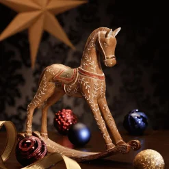 Cheval à Bascule Avec Aspect Bois 30 X 30 Cm-DecoWoerner Best