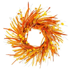 Couronne Décorative XL Automnale "Mélange D'automne" Ø 55 Cm Jaune-DecoWoerner