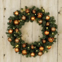 Couronne De Sapin Basic à LED, Ø 60 Cm, En Relief-DecoWoerner Clearance