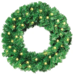 Couronne De Sapin Basic à LED, Ø 80 Cm 3D-DecoWoerner Online