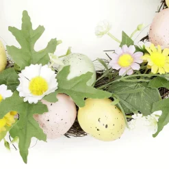 Couronne D'œufs De Pâques Artificielle Dans Des Couleurs Pastel 32 Cm Ø-DecoWoerner Discount