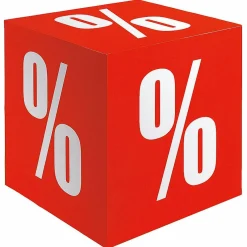 Cube Pliant "Pourcentage" 10 X 10 Cm-DecoWoerner Online