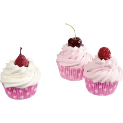 Cupcakes Faux Aliments 3 Pièces, 7 Cm-DecoWoerner Discount