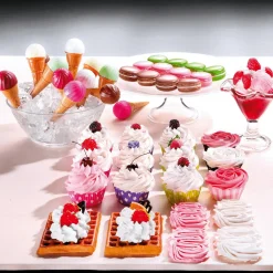 Cupcakes Faux Aliments 3 Pièces, 7 Cm-DecoWoerner Discount