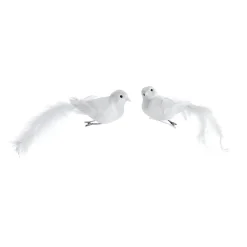 Déco Oiseau Set 2pcs. Avec Plumes Et Clip 4 X 20 Cm-DecoWoerner Outlet