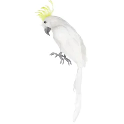 Déco Perroquet Cacatoès à Capuchon Jaune 11 X 45 Cm-DecoWoerner Outlet