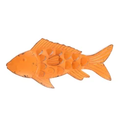 Décoration Murale En Métal De Poisson Avec Des Points De Rouille 71 Cm-DecoWoerner Sale