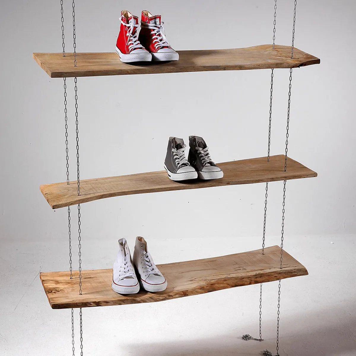 Etagère Suspendue Avec Chaîne 3 Pcs., 100 Cm De Large-DecoWoerner Clearance